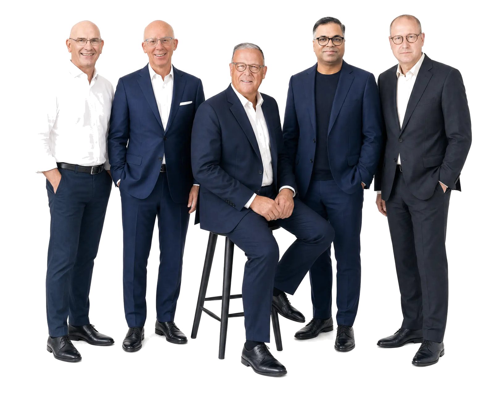 The Creditspective leadership team: John Keller, Craig Schmidt, Tom Kramer, Anurag Jain, and Christopher Rigg